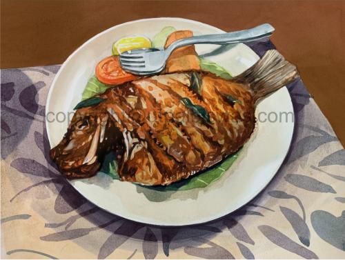 Karrymeen Fish - 9''x11'' - Not for sale