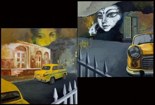 Kolkata-City and Beyond - Series - 18''x36'' INR- 45,000/-