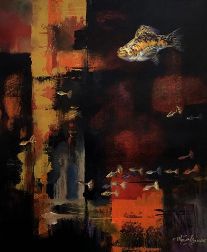 Molly  Guppies - 18"x22" INR - 35,000/-