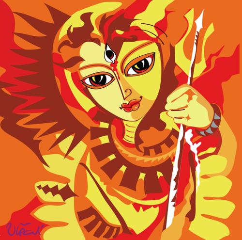 Durga - Digital Illustration